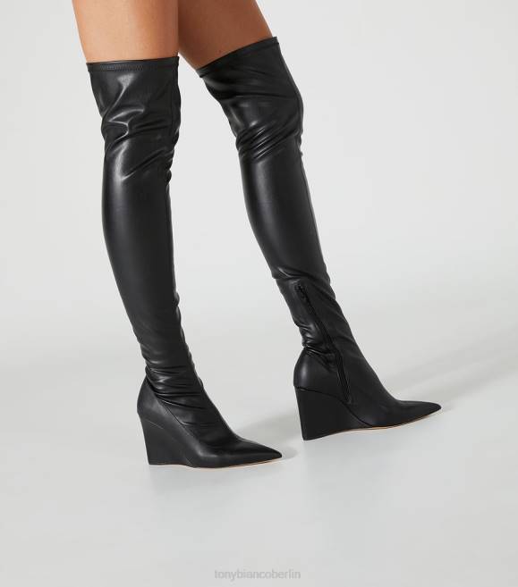 Stiefel mit Absatz| de Tony Bianco Frauen Doja lange Stiefel schwarze Venezia 4624570